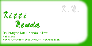 kitti menda business card